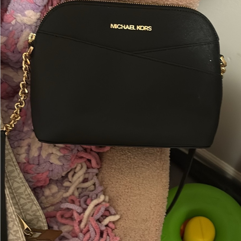 Michael Kors Black and Gold Crossbody Bag